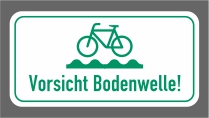 Radweg Hinweisschild Schlechte Wegstrecke