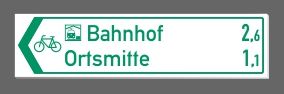Radweg Pfeilwegweiser 